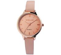 Excellanc Damen-Uhr Kunstleder Armband Dornschließe Analog Quarz 1900165 (rosa)