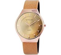 Excellanc Damen - Uhr Lederimitat Armbanduhr Dornschließe Analog Quarz 2910011