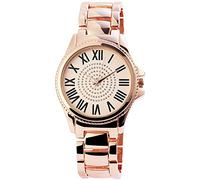 Excellanc Damen-Uhr Metall Gliederarmband Faltschließe Analog Quarz 1800118 (roségoldfarbig)