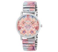Excellanc Damen-Zugbanduhr Edelstahl Ø 36 mm Motiv Bunt Print Analog Quarz 1700060 (Mehrfarbig)