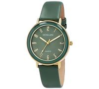 Excellanc Damenuhr aus Kunstleder in Grün, in Einer Länge von 25.5 cm, Klassisches Design für Jede Frau