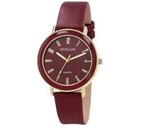 Excellanc Damenuhr aus Kunstleder in Rot, in Einer Länge von 25.5 cm, Klassisches Design für Jede Frau