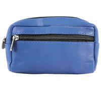 Excellanc Geldbörse für Unisex aus Leder in Grün, Geldbeutel mit Reißverschluss in 8 x 11 x 1 cm