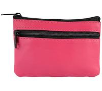 Excellanc Geldbörse für Unisex aus Leder in Pink, Geldbeutel mit Reißverschluss in 8 x 11 x 1 cm