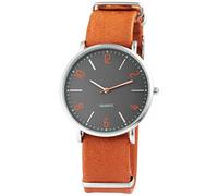 Excellanc Herren-Uhr Kunstleder Armband Dornschließe Analog Quarz 2900065 (braun)