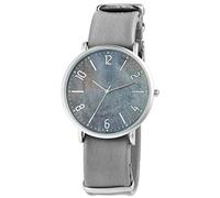 Excellanc Herren-Uhr Kunstleder Armband Dornschließe Analog Quarz 2900065 (grau)