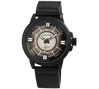 Excellanc Herren-Uhr Kunstleder Armband Dornschließe Analog Quarz 2900084 (schwarz)