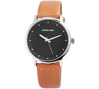 Excellanc Herren-Uhr Kunstleder Armband Dornschließe Analog Quarz 2900108 (braun)