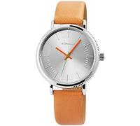 Excellanc Herren-Uhr Kunstleder Armband Dornschließe Analog Quarz 2900110 (Hellbraun)