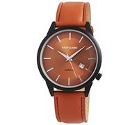 Excellanc Herren-Uhr Kunstleder Armband Dornschließe Datum Analog 2900178 (Hellbraun braun)