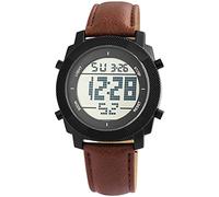 Excellanc Herren-Uhr Kunstleder Armband Dornschließe Digital Quarz 2400012 (braun)