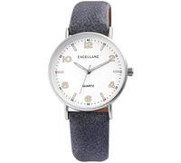 Excellanc Herren-Uhr Kunstleder Armband Dornschließe Leuchtzeiger 2900099