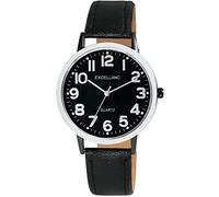 Excellanc Herren-Uhr Kunstleder Dornschließe Analog Quarz 2900233 (schwarz schwarz)