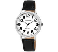 Excellanc Herren-Uhr Kunstleder Dornschließe Analog Quarz 2900233 (schwarz weiß)
