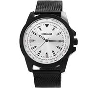 Excellanc Herren-Uhr Milanaisearmband Edelstahl Hakenverschluss Analog Quarz 2300009 (schwarz/silberfarbig)