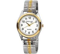 Excellanc Herren-Uhr Zugband Edelstahl Comfort fit Analog Quarz 2700014 (silberfarbig goldfarbig weiß)