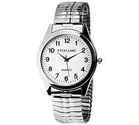 Excellanc Herren-Uhr Zugband Edelstahl Comfort fit Analog Quarz 2700025 (silberfarbig)