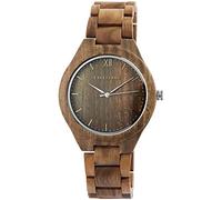 Excellanc Herrenuhr Braun Holz Analog Quarz Holzuhr Armbanduhr