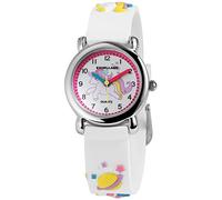 Excellanc Kinderuhr Mädchen Armbanduhr Kinder Analog - Kinder Uhr Kinderarmbanduhr ab 3 Jahre Kids Watch (Traktor,Dino,etc) (Weiß/Einhorn)