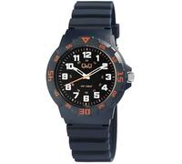 Excellanc Kinderuhr mit Silikonarmband, 10 bar (Blau/Schwarz-OrangeneElemente)