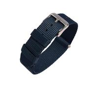 Excellanc Nylon-NATO-Uhrenarmband, 18 mm, Blau, Atmungsaktiv, Dornschließe, Unisex