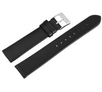 Excellanc-Uhrenarmband Ersatz Echt Leder Dornschließe Breite 12-22 mm (Stegbreite: 14 mm, schwarz)