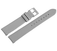 Excellanc-Uhrenarmband Ersatz Echt Leder Dornschließe Breite 12-22 mm (Stegbreite: 16 mm, grau)