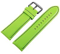 Excellanc-Uhrenarmband Ersatz Echt Leder Dornschließe Breite 26 mm (Stegbreite: 26 mm, grün)