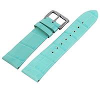 Excellanc-Uhrenarmband Ersatz Echt Leder Kroko-Optik Dornschließe Breite 16-26 mm (Stegbreite: 24 mm, türkis)