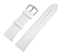 Excellanc-Uhrenarmband Ersatz Leder glatt Dornschließe Breite 10-26 mm 8000548 (Stegbreite: 18 mm, weiß)