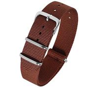 Excellanc-Uhrenarmband Ersatz Textil Dornschließe Breite 14-22 mm 8600015 (Stegbreite: 16 mm, dunkelbraun)