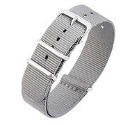 Excellanc-Uhrenarmband Ersatz Textil Dornschließe Breite 14-22 mm (Stegbreite: 16 mm, grau)