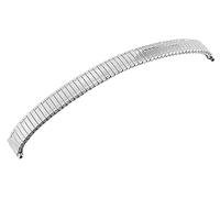 Excellanc- Uhrenarmband Ersatz Zugarmband aus Edelstahl flexibler Anstoß 10-16 mm 16-24 mm (Anstoßbreite: 10 bis 16 mm, silberfarbig 1)