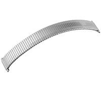 Excellanc- Uhrenarmband Ersatz Zugarmband Edelstahl flexibler Anstoß 10-16 mm 16-24 mm (Anstoßbreite: 16 bis 24 mm, silberfarbig 4)