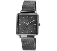 Excellanc Unisex-Uhr Edelstahl Meshband Hakenverschluss Analog Quarz 2310003 (anthrazit)