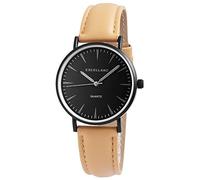 Excellanc Unisex-Uhr Kunstleder Armband Dornschließe Analog Quarz 2910001 (beige)