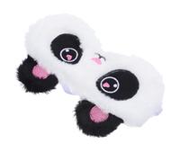 EXHUMKY 1 Stück Cartoon Panda Plüsch Augenmaske für Weiche Schlafmaske mit Elastischem Band für Reisen Nickerchen und Ungestörten Schlaf Waschbar und Hautfreundlich Perfektes für Kleine