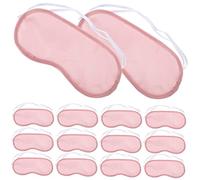 EXHUMKY 20 Stück Einweg Augenmaske aus Imitations Seide für Schlaf Reisen und Partys Hautpflege Augenmasken für Erwachsene Rosa Verpackung