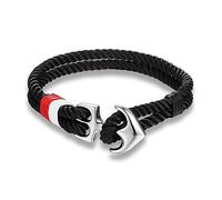 EXINOX Nautica Anker Armband | Herren Damen | Edelstahl glänzend | Seemannsstil, 20 cm, Edelstahl, Ohne Stein