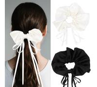 EXIPSAT 2er Set Haargummi Damen, Schmetterlingsknoten Scrunchies mit Schleifen, Haargummis Mädchen, Zopfgummi, KKnekki