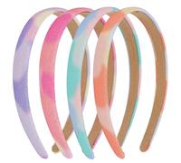 Exipsat Glitzer Haarreif Glitzer-Stirnband, Kunststoff-Stirnbänder, 4 Stück, funkelnde, süße, rutschfeste Haarbänder, Regenbogen-Haarbänder, bunte Haar-Accessoires