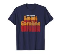 Exklusiv bei Amazon, offiziell: Neil Diamond Sweet Caroline T-Shirt, Herren, Marineblau, S