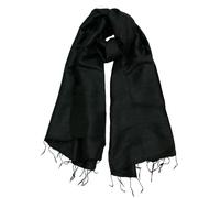 Exklusiv Seidenschal Pure Silk ca. 180 cm x 75 cm uni, Farbe Schals:black (2)