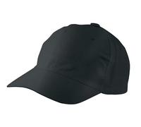 EXNER Base-Cap, Cappy, Golf-Cap, 6-Panel, für Gastronomie, Sport, Golf, Reiten, Freizeit, Arbeit, Baumwoll-Mischgewebe, Farbe schwarz