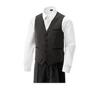 EXNER Herren-Weste mit innenliegenden Seitentaschen, Farbe Nadelstreifen, Größe XL