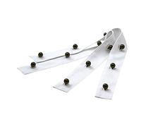 EXNER Knopfleiste für Kochjacken-Kugelknöpfe, 6-fach Knopfleiste, 100% Baumwolle, Farbe weiß