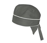 EXNER Küchen-Bandana, Mütze, in Einheitsgröße, einstellbar, für Koch, Bäcker, Konditor in Küche, Bäckerei, Konditorei, Baumwoll-Mischgewebe, Farbe graphit