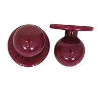 EXNER Kugel-Knöpfe, Kochjacken-Knöpfe, Motiv-Knöpfe, Farbe bordeaux, in VE von 12 Stück (für 1 Kochjacke)