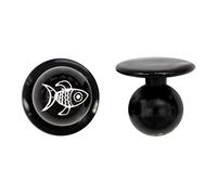 EXNER Kugel-Knöpfe, Kochjacken-Knöpfe, Motiv-Knöpfe, Farbe schwarz Fisch, in VE von 12 Stück (für 1 Kochjacke)