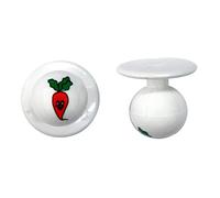 EXNER Kugel-Knöpfe, Kochjacken-Knöpfe, Motiv-Knöpfe, Farbe weiß Karotte, in VE von 12 Stück (für 1 Kochjacke)